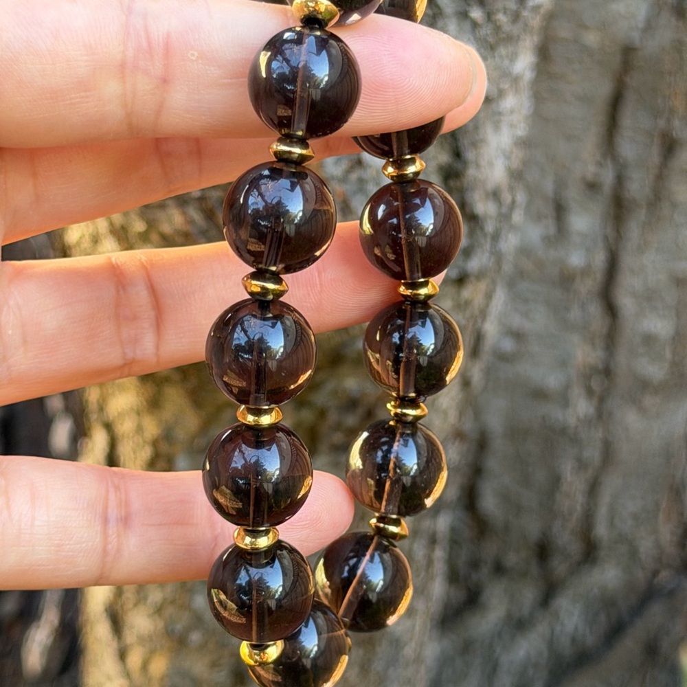 14.5mm chunky stretchable ice obsidian bracelet 0937 - Picture 6 of 10
